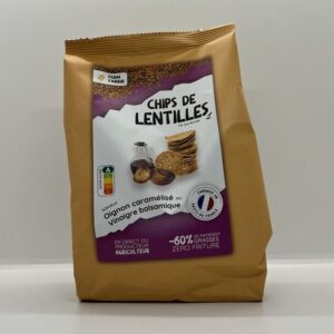 Chips lentilles oignon caramélisé