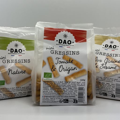Mini gressins tomate origan DAO