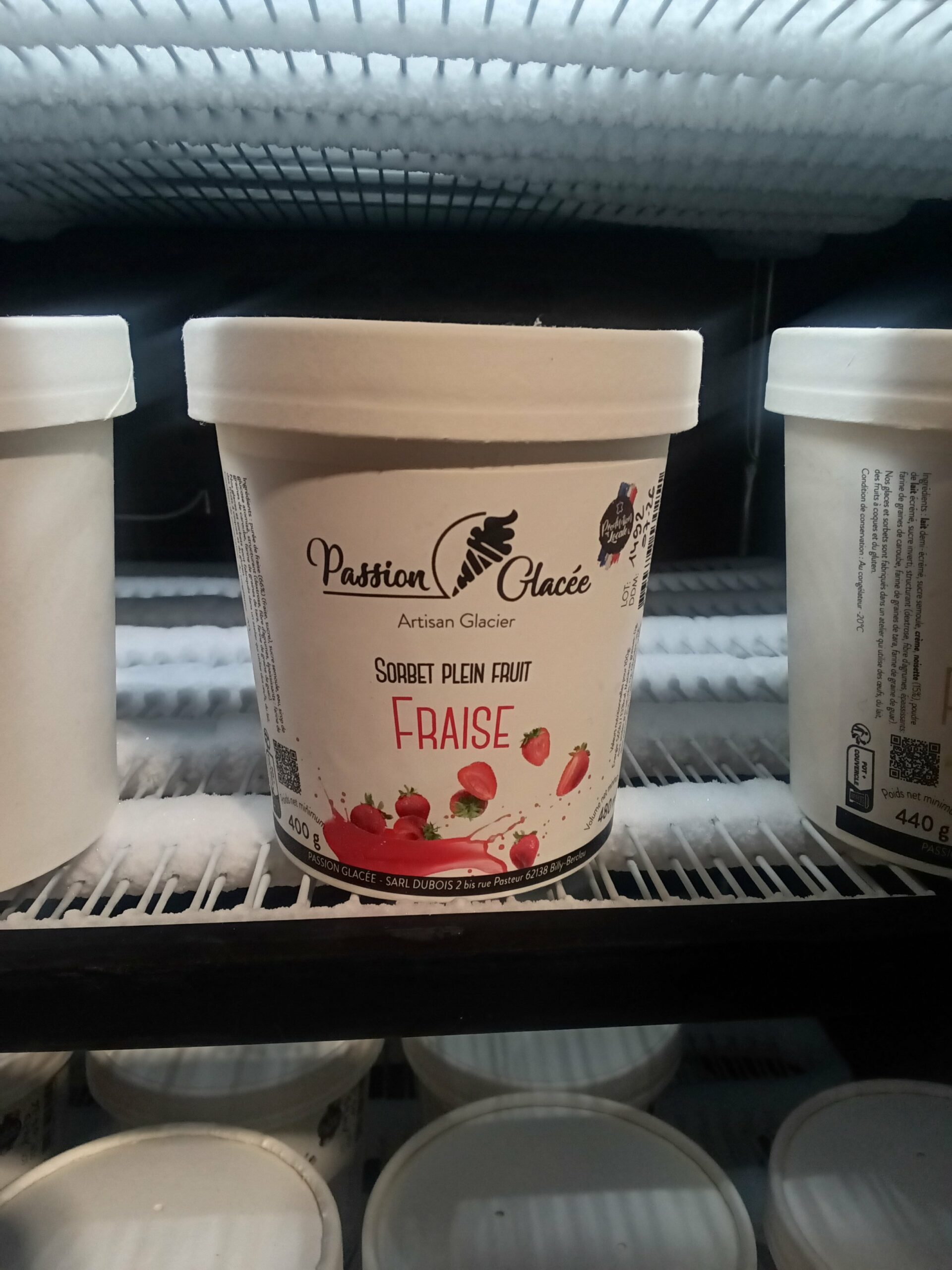 Sorbet fraise artisanal