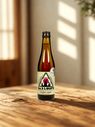 Bière à la cerise Les 3 Loups – 33CL