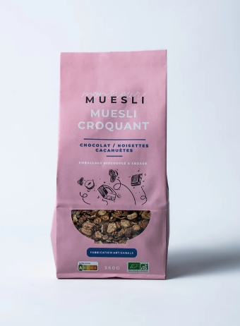 Muesli croquant chocolat noisettes cacahuètes